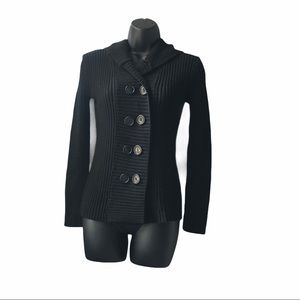 🌻2/$25 Pinkish Button Down Hooded Sweater Size M